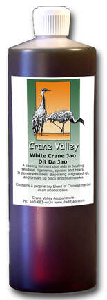Crane Valley White crane Jao for pain relief from sports injuries
